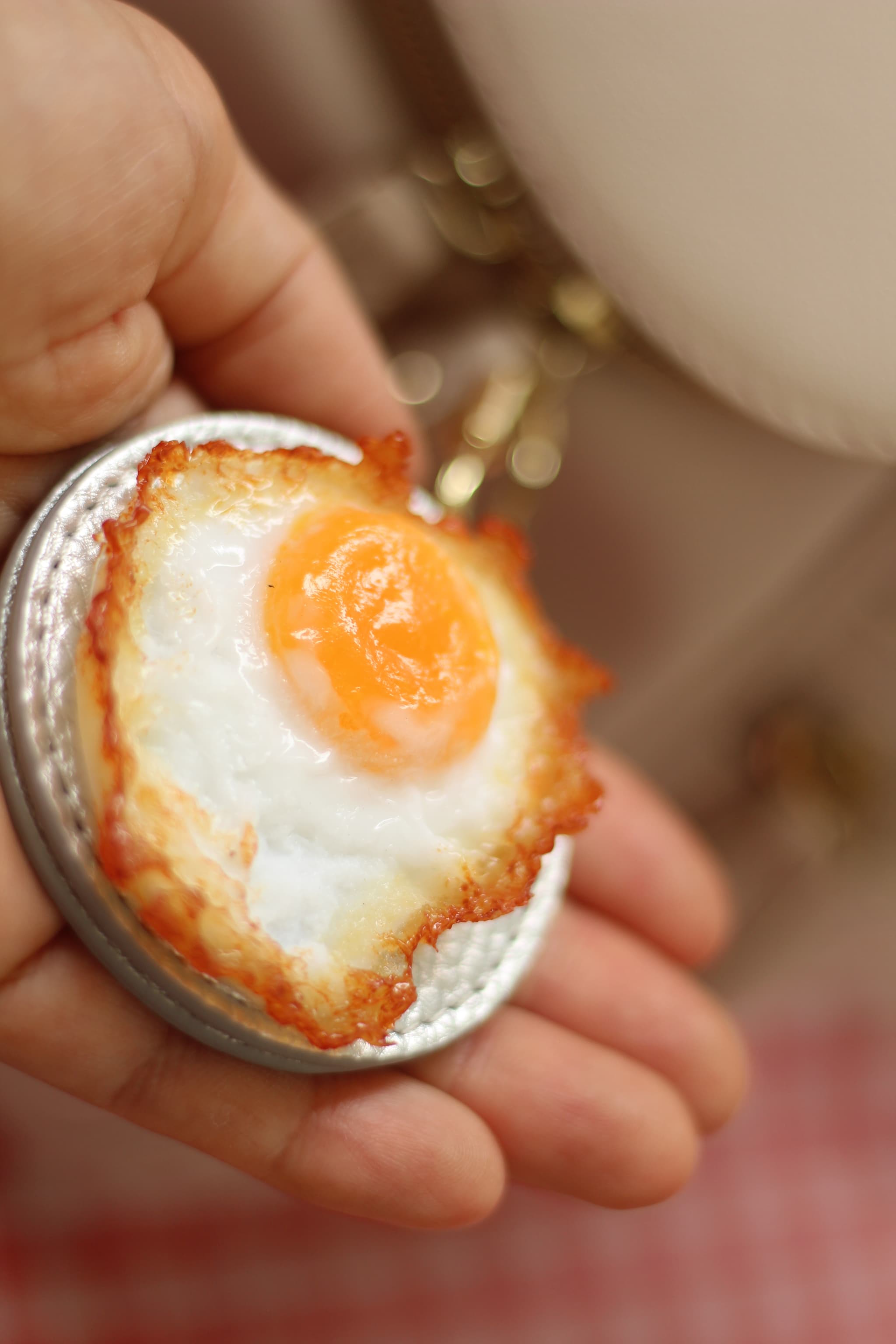 【ネジ式カラビナ付：スライド式ミラー大】目玉焼き(大） | 7枚目