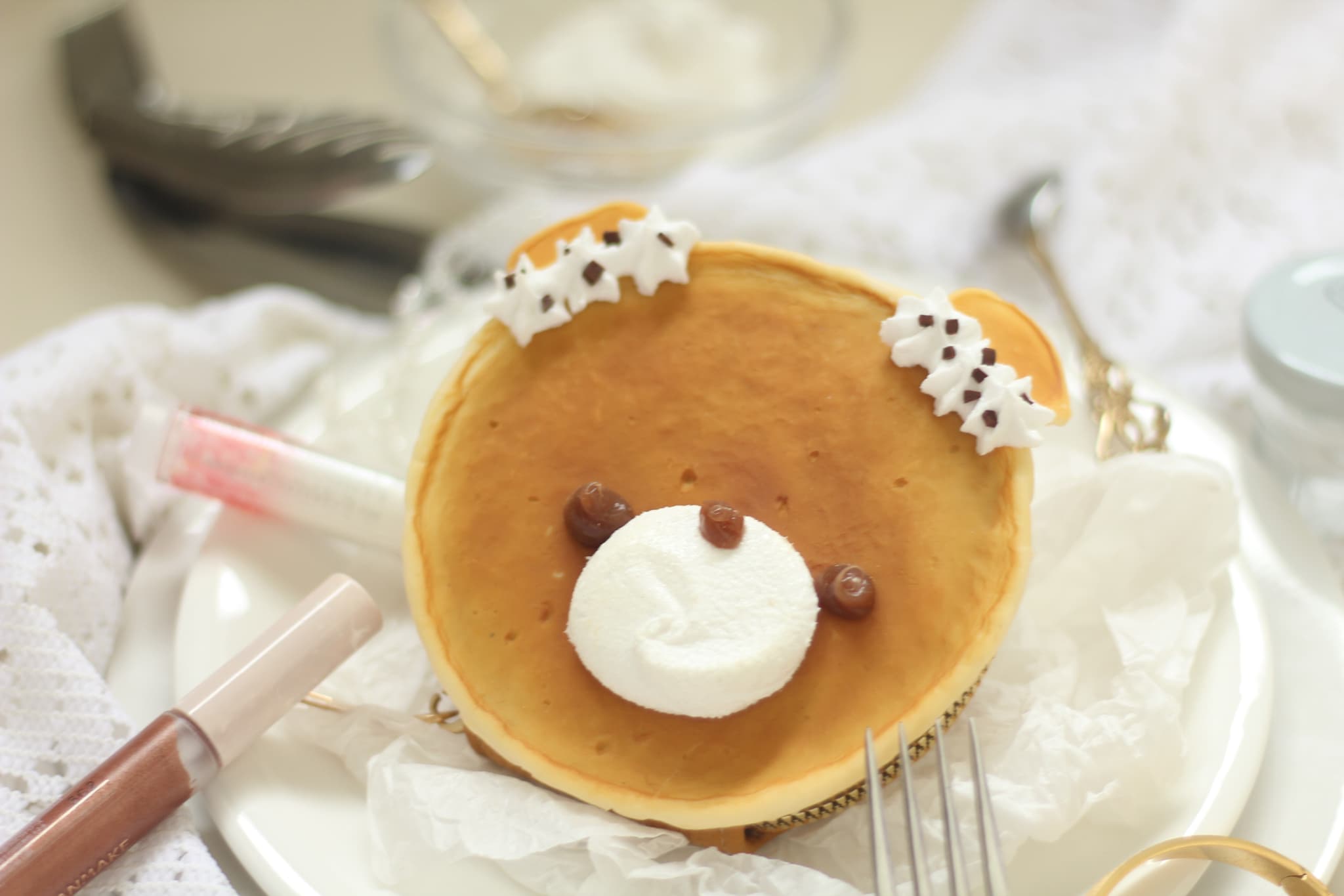 【ポーチ】くまさんのパンケーキ(クリ―ム&チョコチップ) | 2枚目
