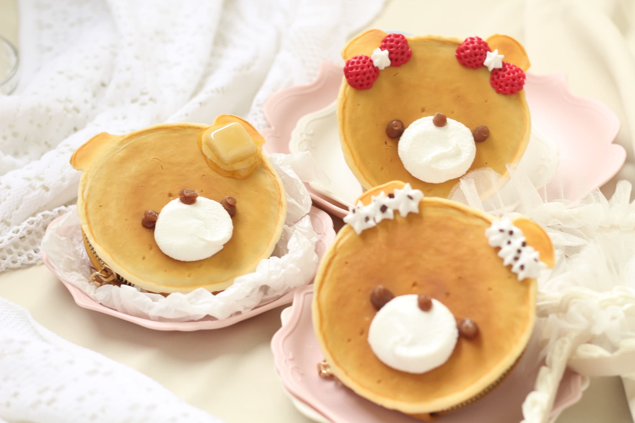 【ポーチ】くまさんのパンケーキ(クリ―ム&チョコチップ) | 3枚目